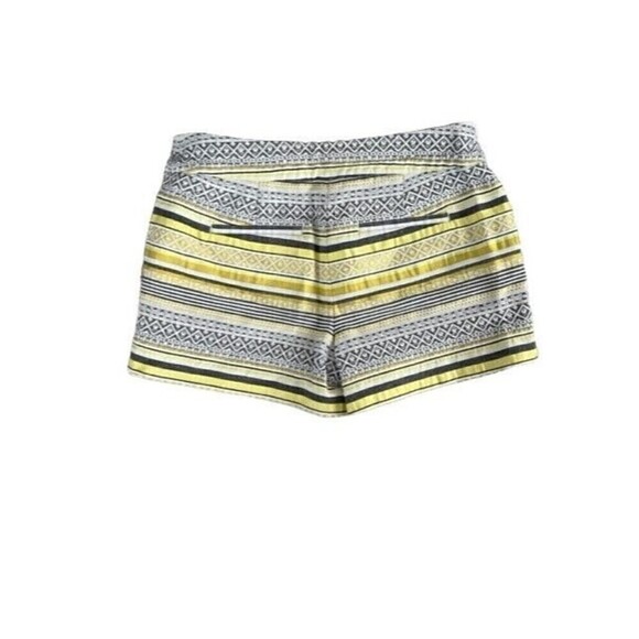 Loft Yellow Stripe Riviera Midrise Shorts Size 6 - Picture 2 of 4